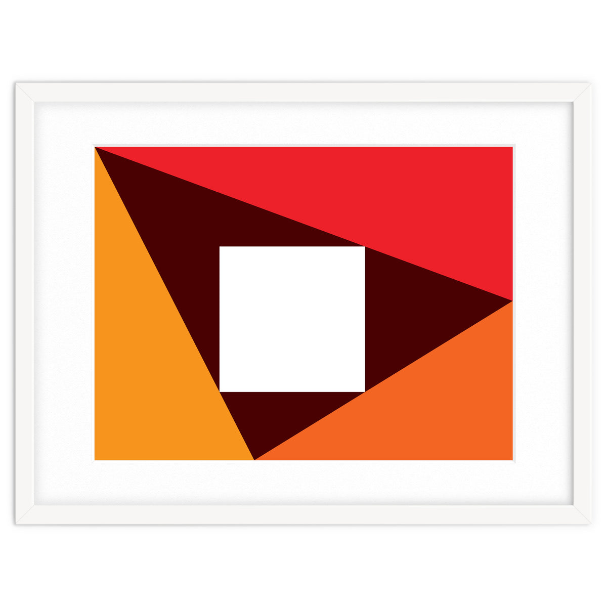 Geometric Shapes No. 23 - red & orange