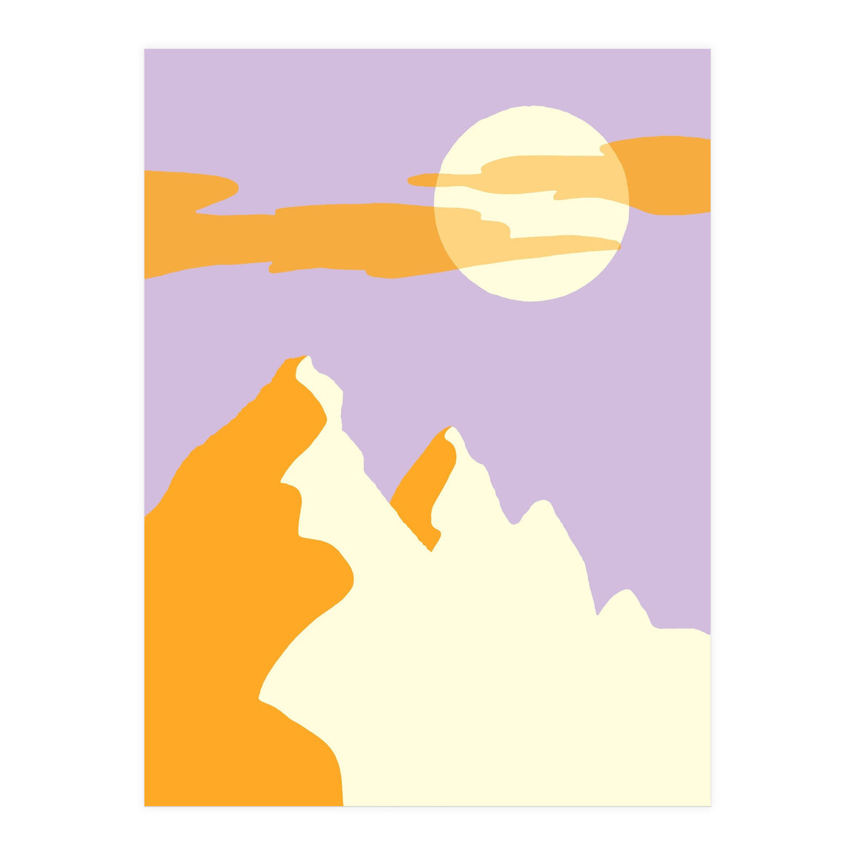 Pastel Minimal Landscape (Print Only)