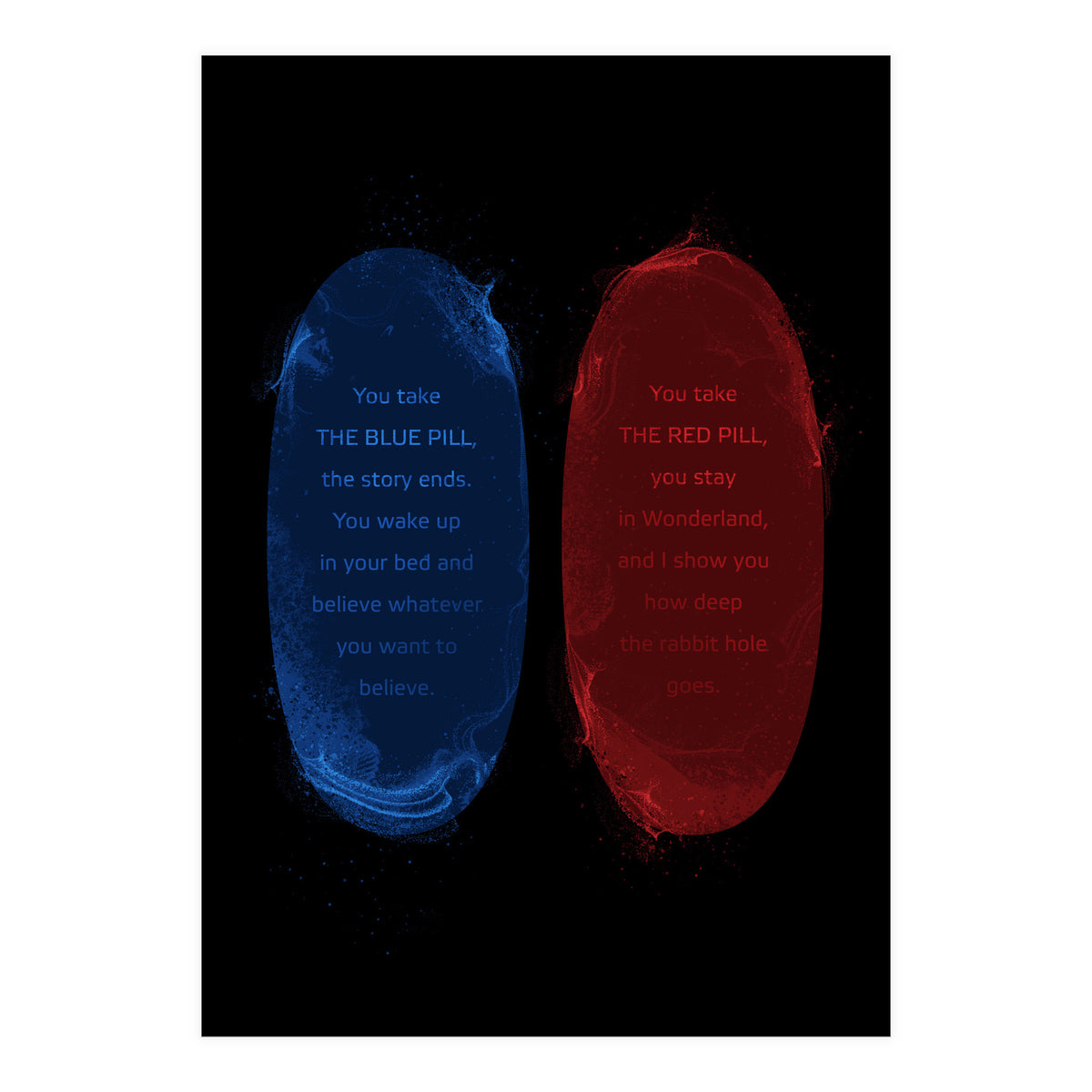 Red Blue Pills The Matrix (Print Only)