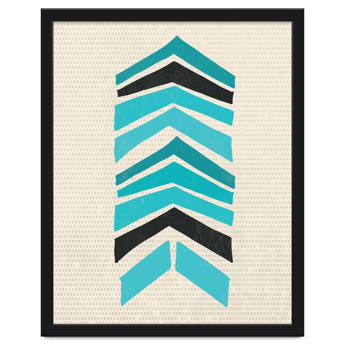 Retro Chevron Print Blue Variation