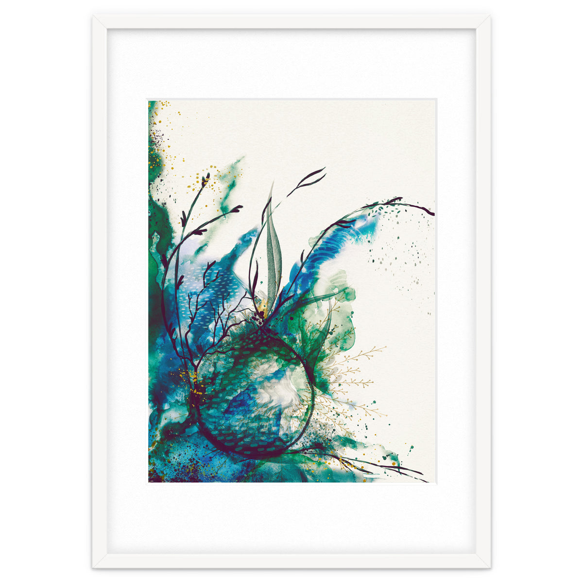 Abstract Sea Watercolour