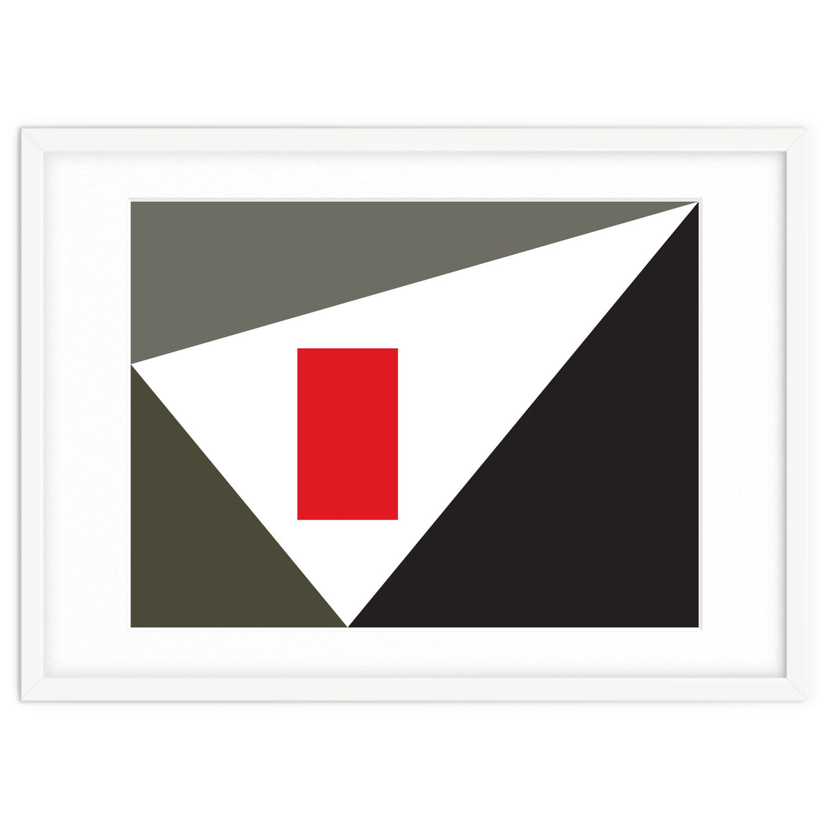 Geometric Shapes No. 86 - grey & red