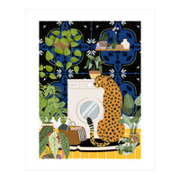 Cheetah in Moroccan Style Laundry Room (Print Only)