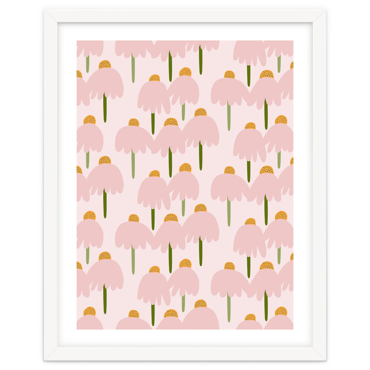 Pastel Pink Flower Pattern