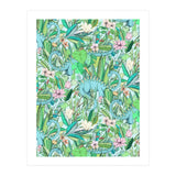 Improbable Botanical with Dinosaurs - soft pastels (Print Only) thumbnail