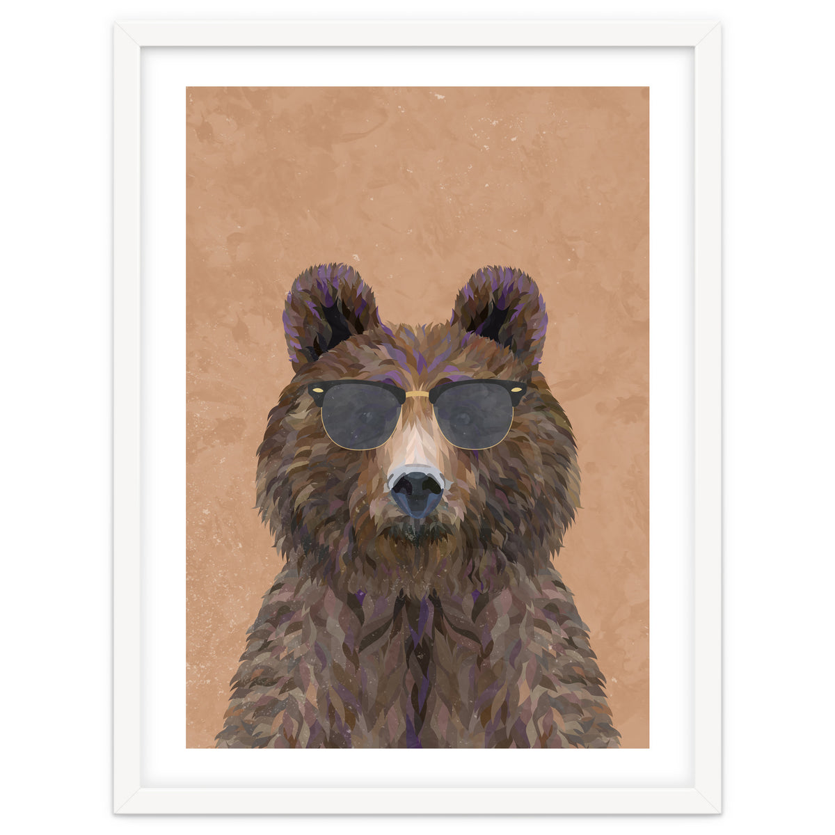 Cool Bear Wearing Sunglasses Portrait