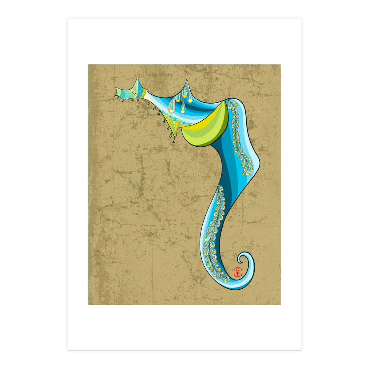 Blue Striped Magpie (Print Only)