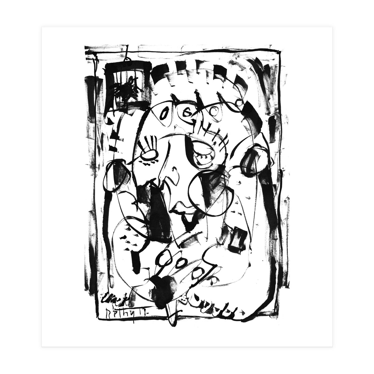 Caged Bird - b&w (Print Only)