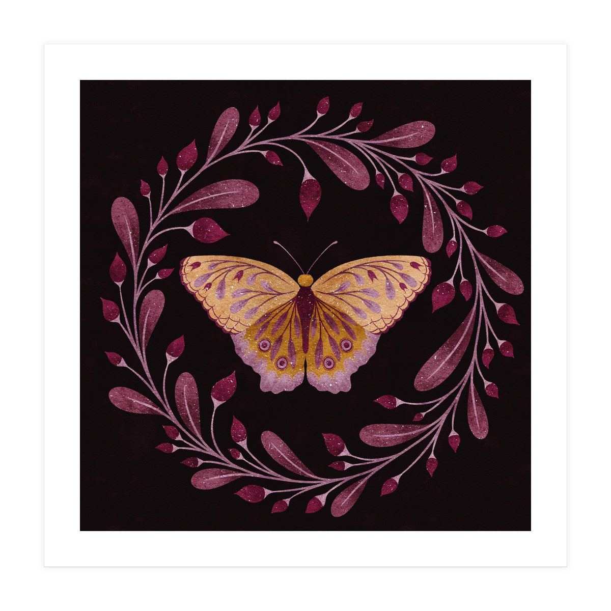 Butterfly Wreath (Print Only)