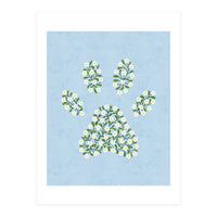 Floral Paw Print (Print Only)