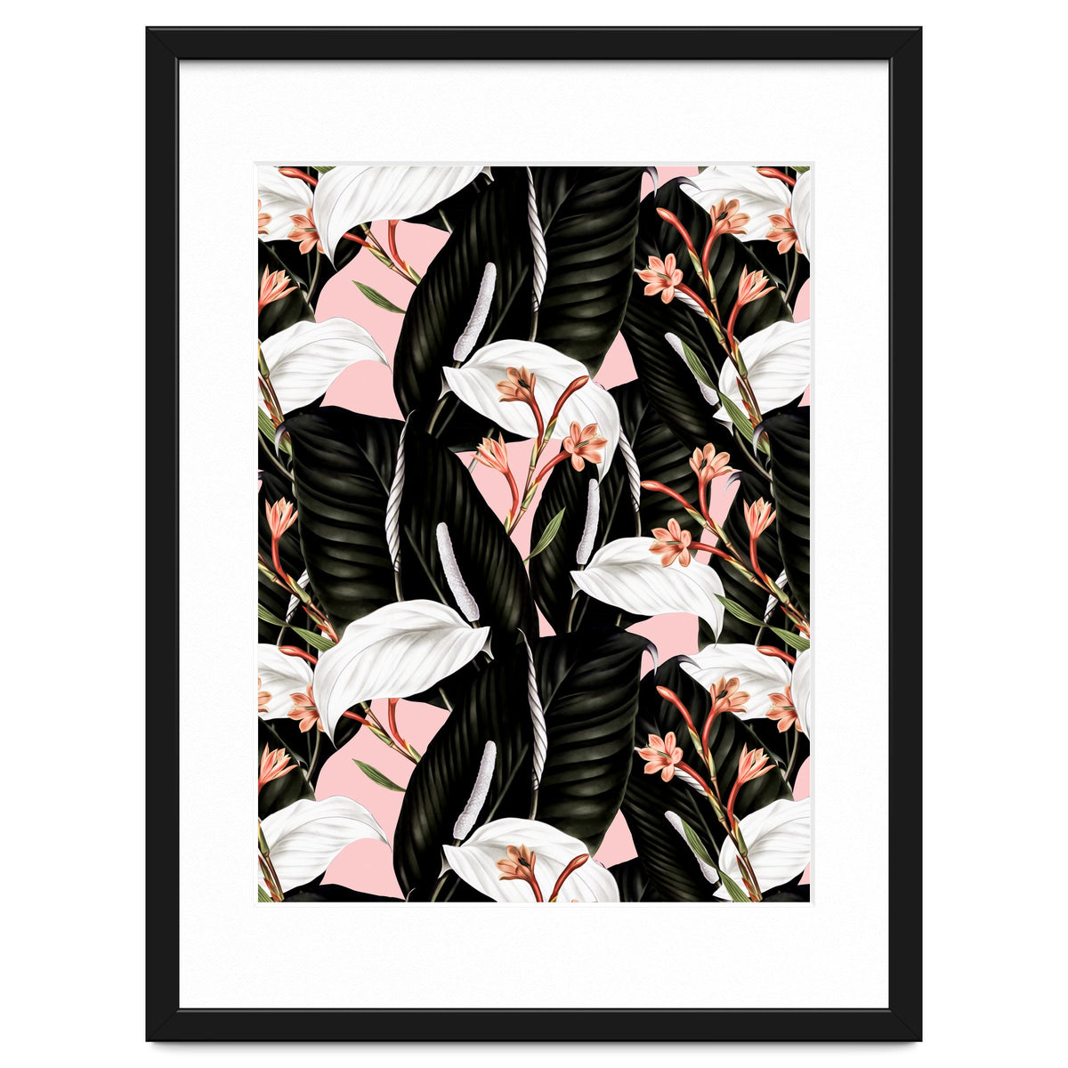 Flowery exotic botanical pink