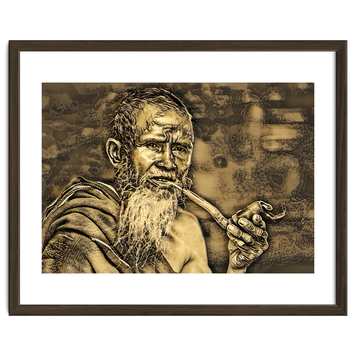 Old Man with Pipe