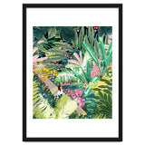 Bohemian Jungle, Tropical Botanical Nature Illustration, Forest Solo Travel Plants Painting thumbnail