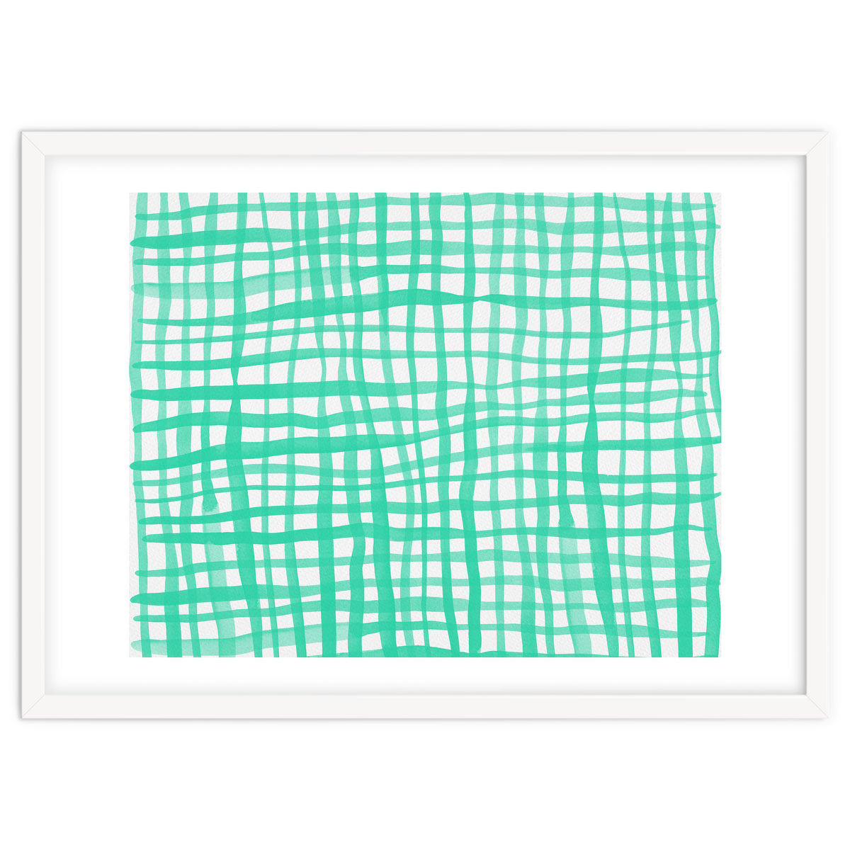 Aqua gingham pattern