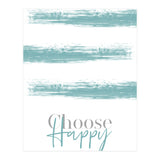 Text Art CHOOSE HAPPY | turquoise (Print Only) thumbnail