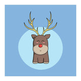 Kawaii Cute Christmas Reindeer (Print Only) thumbnail