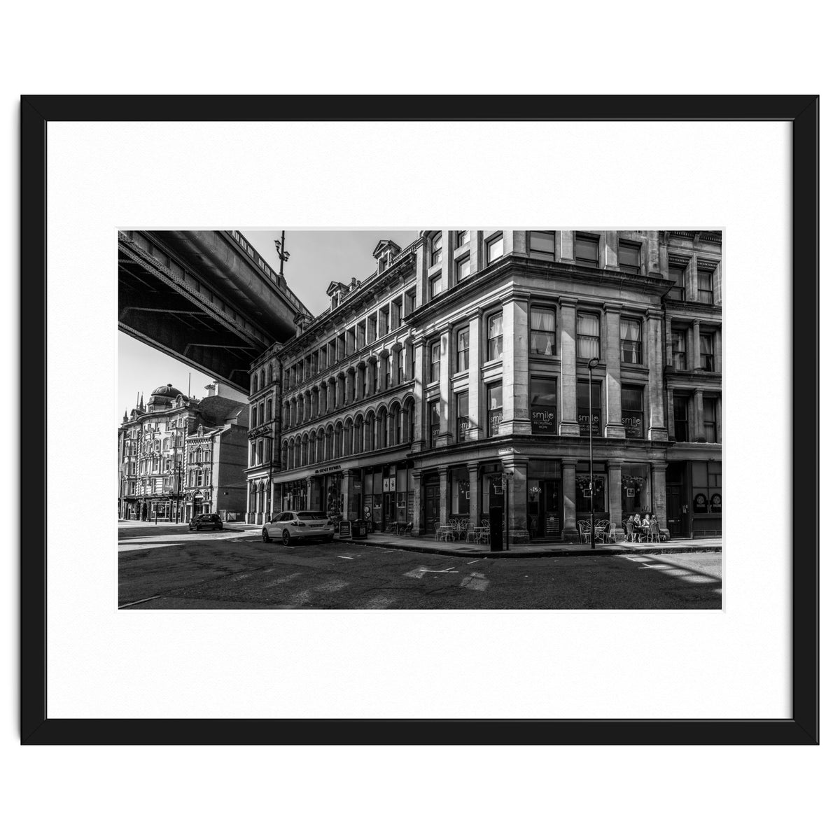 Dene st Newcastle monochrome