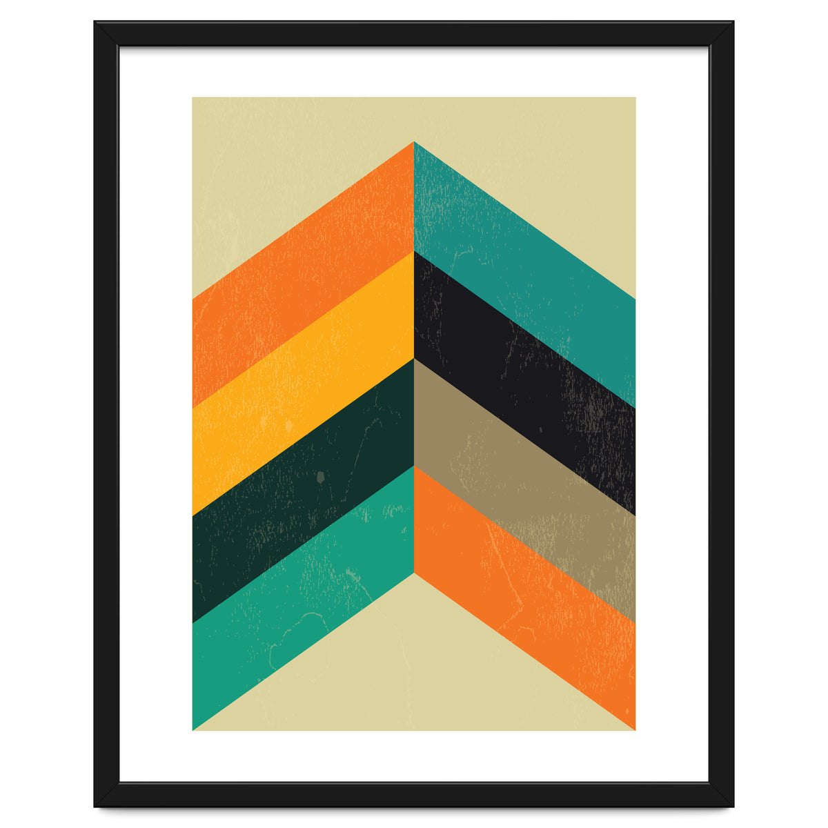 Mid Century Chevron Retro Pop Art