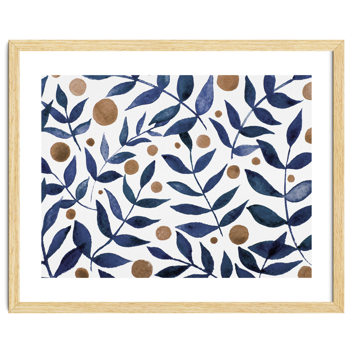 Watercolor Indigo Branches