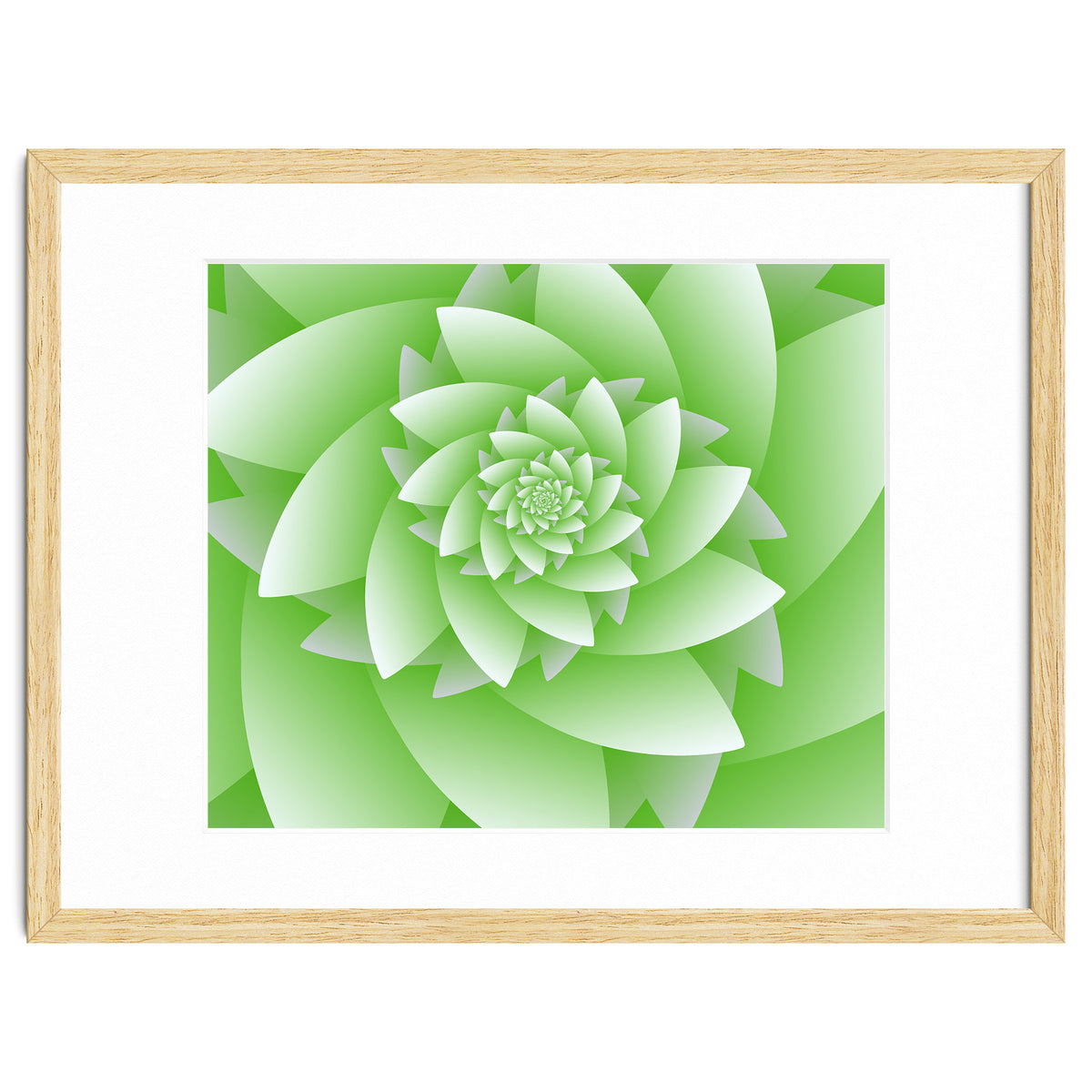 Abstract Green Floral Optical Illusions Art