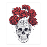 Skull With Peonies (Print Only)