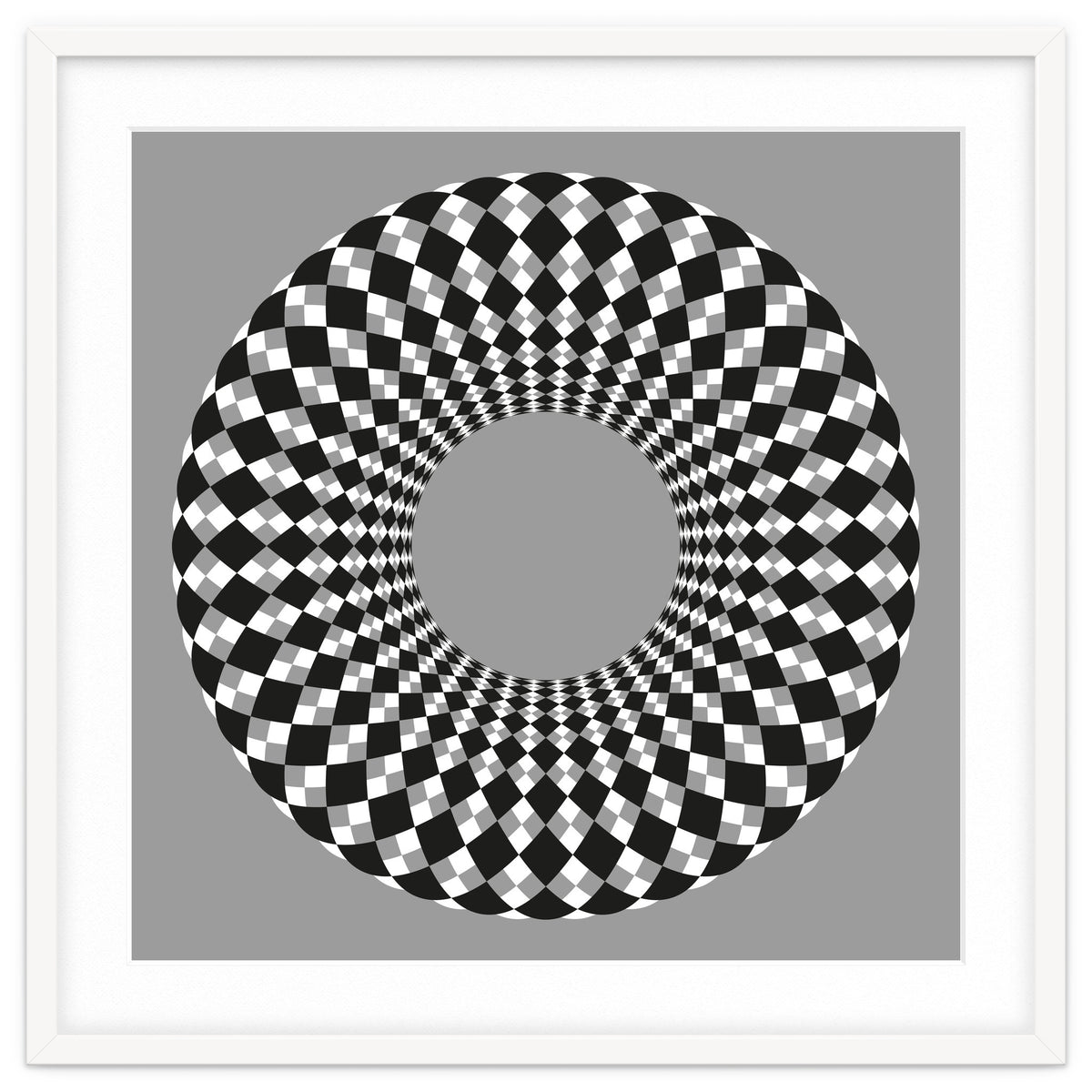 Black and white round