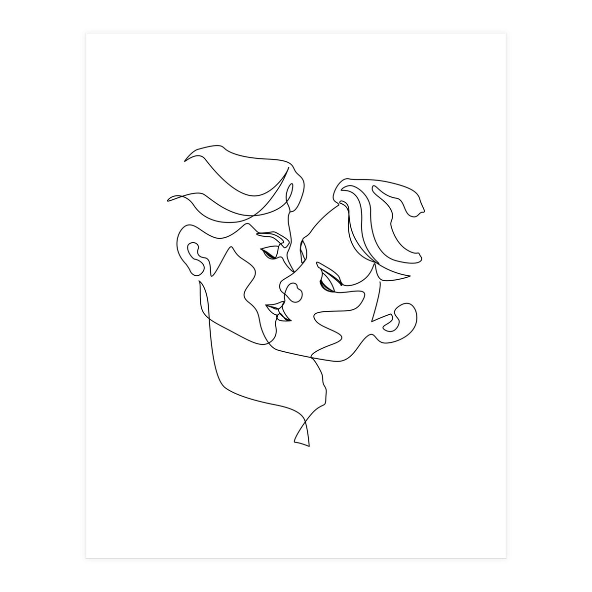 gay love line art-b (Print Only)