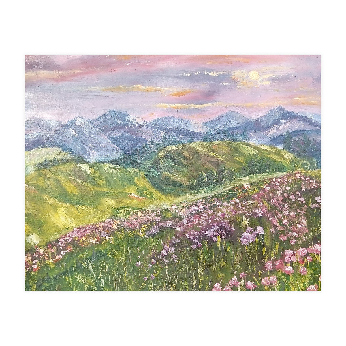 Sunset in the mountains (Print Only)