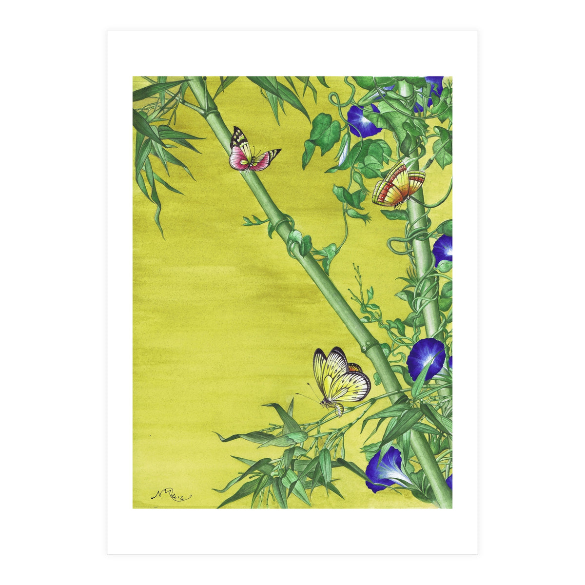 Butterflies & Bamboo (Print Only)