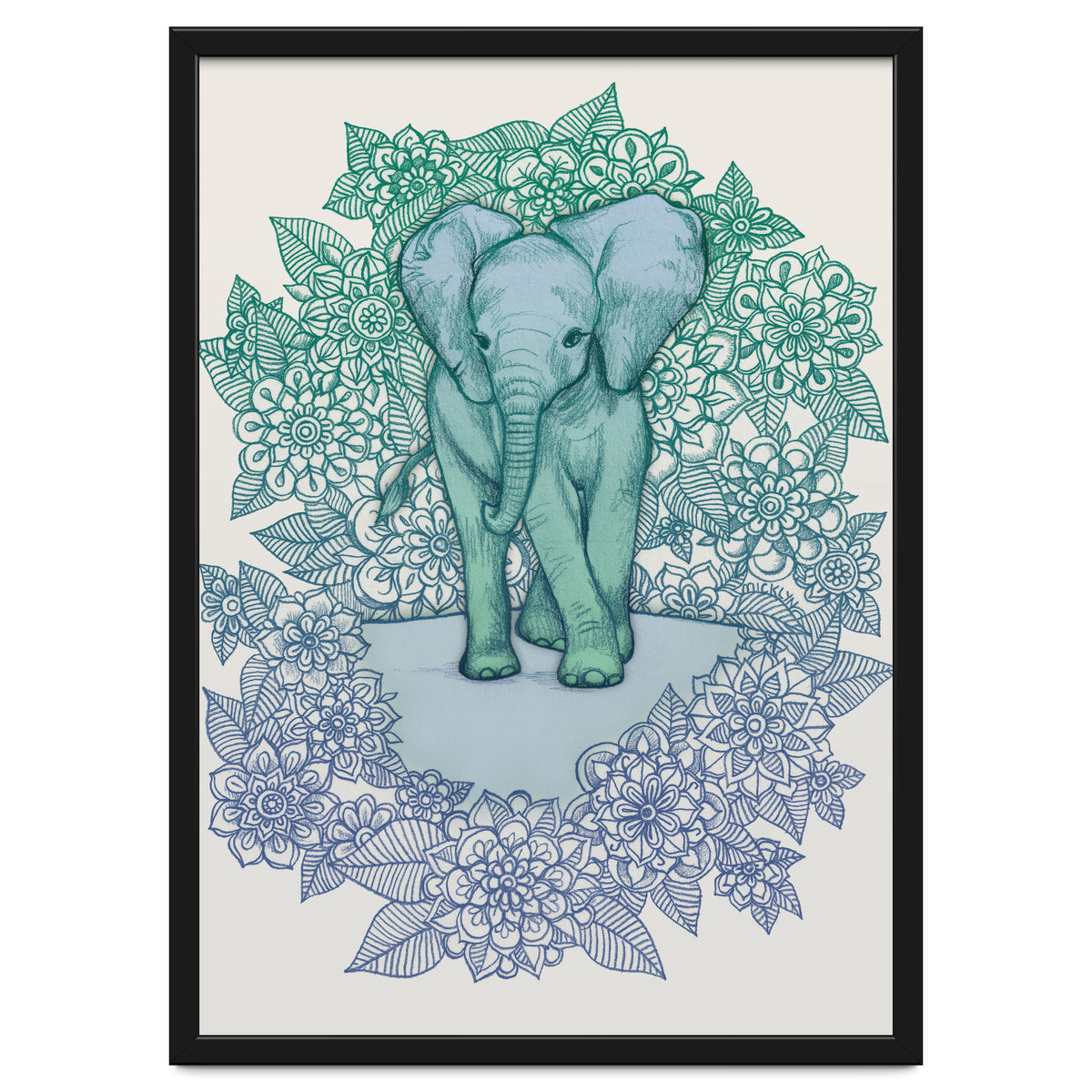 Emerald Elephant in the Lilac Evening