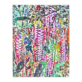 Jungle Mysteries, Colorful Bohemian Rustic Forest, Eclectic Nature Botanical Heliconia Tropical (Print Only) thumbnail