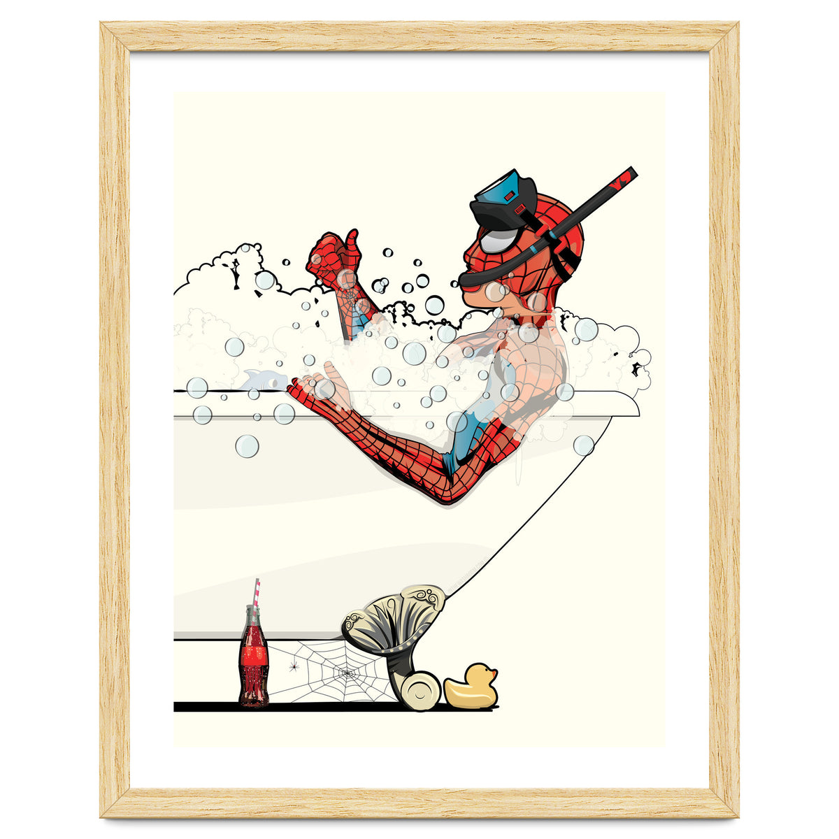 Spiderman in the Bath, funny Bathroom Humour