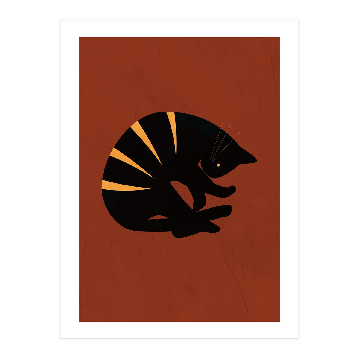 Black Cat Modern Terracotta (Print Only)
