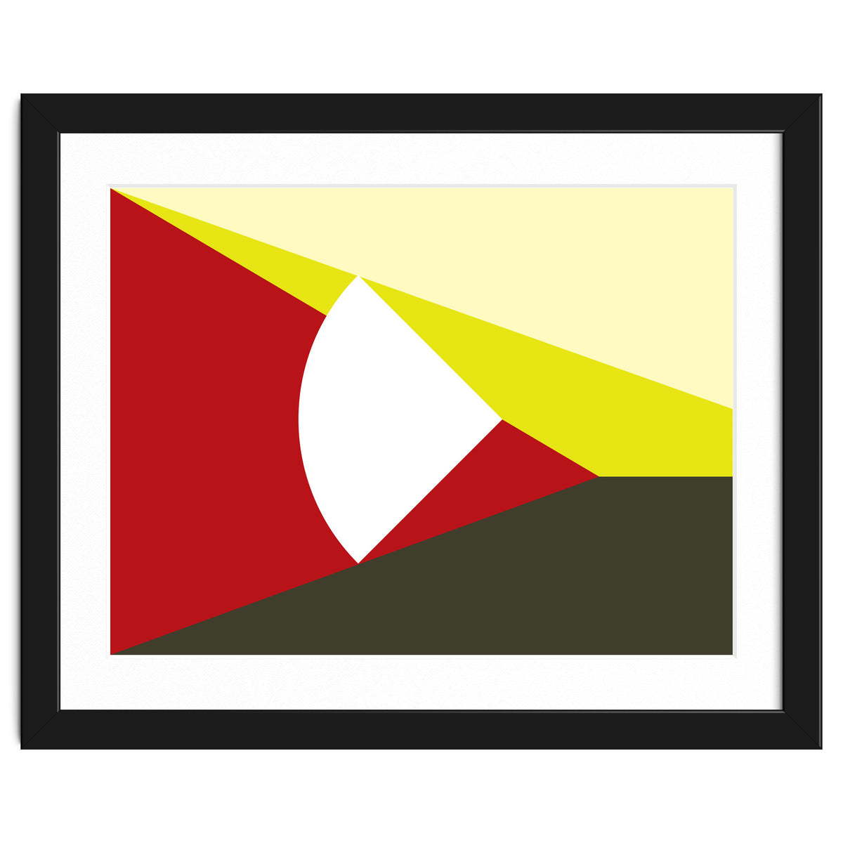 Geometric Shapes No. 13 - red, brown & yellow