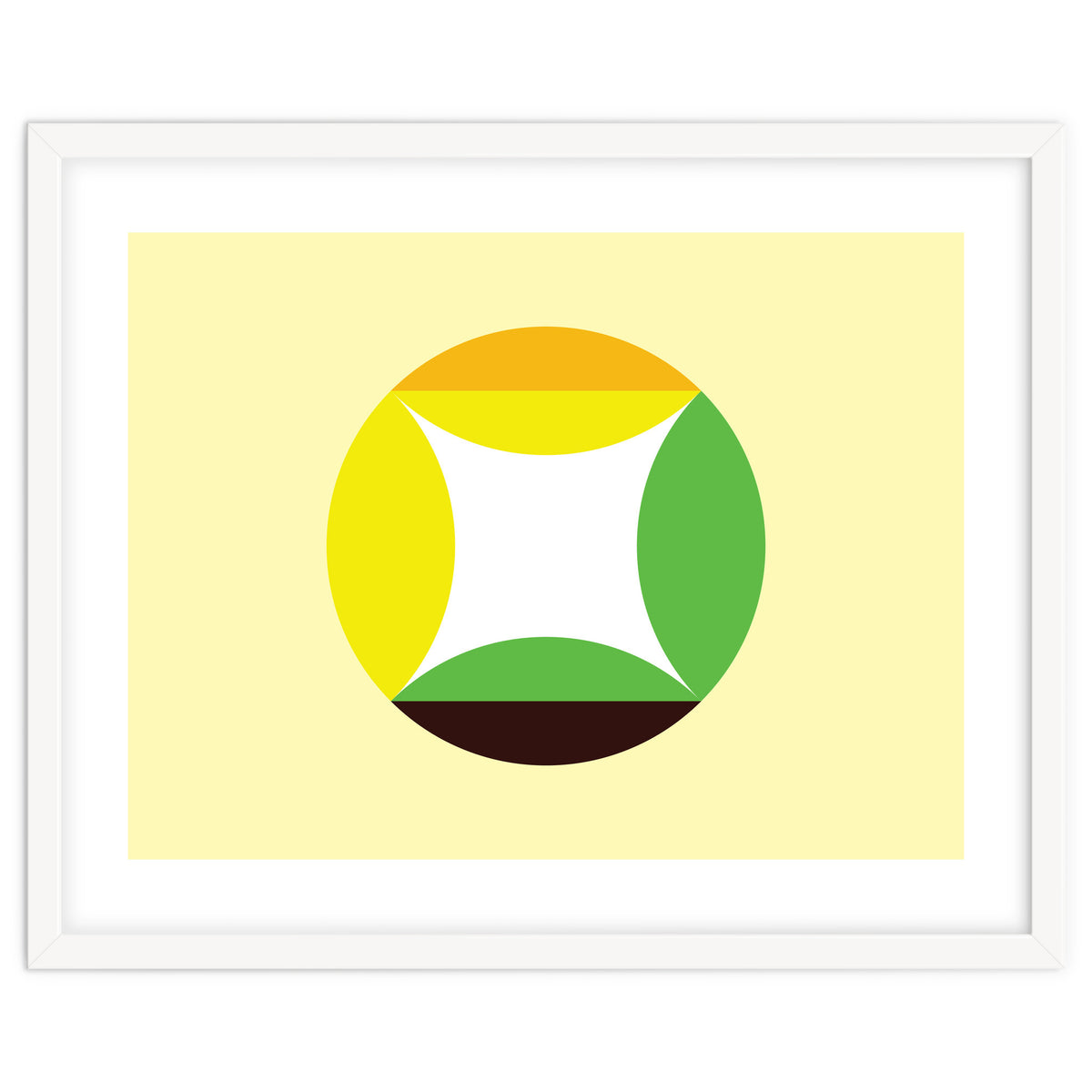 Geometric Shapes No. 21 - yellow, green & orange