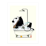 Giant Panda Bear in the Bath, funny bathroom humour (Print Only) thumbnail