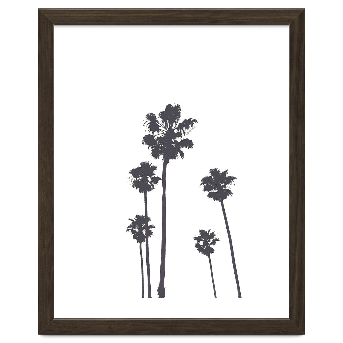 Palms & Sunset-Minimal B&W 2