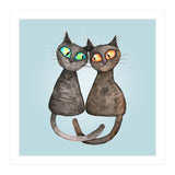 Two cute loving cats (Print Only) thumbnail