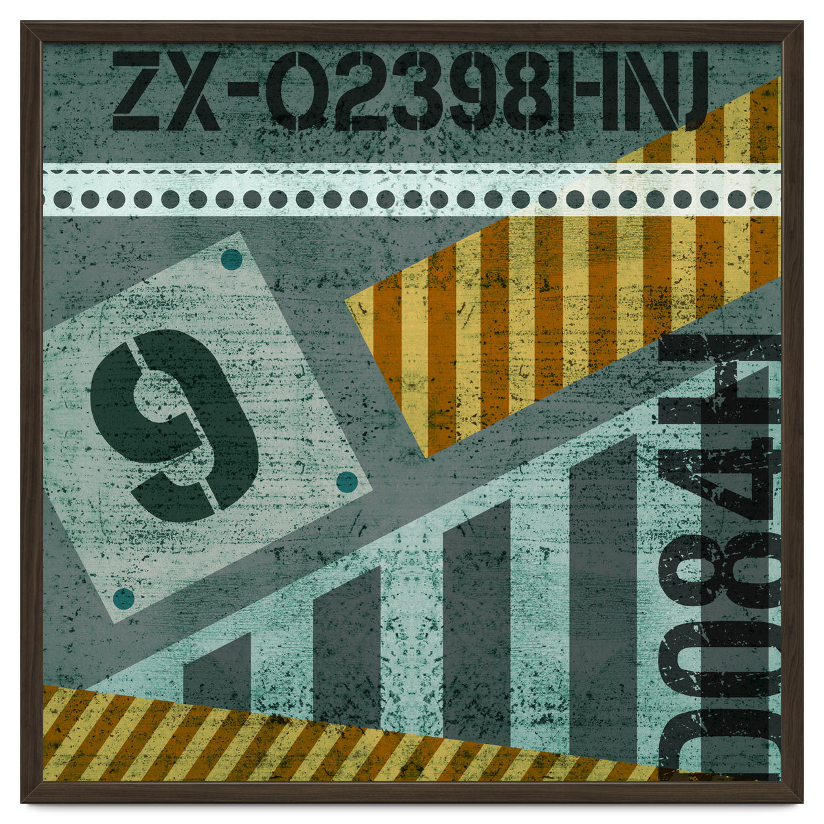 Abstract Industrial Slate And Stripes