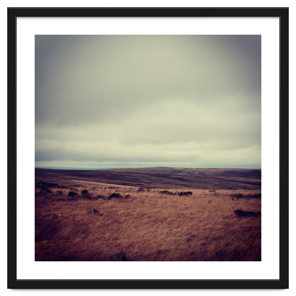 Bleak winter landscape of Saddleworth Moor