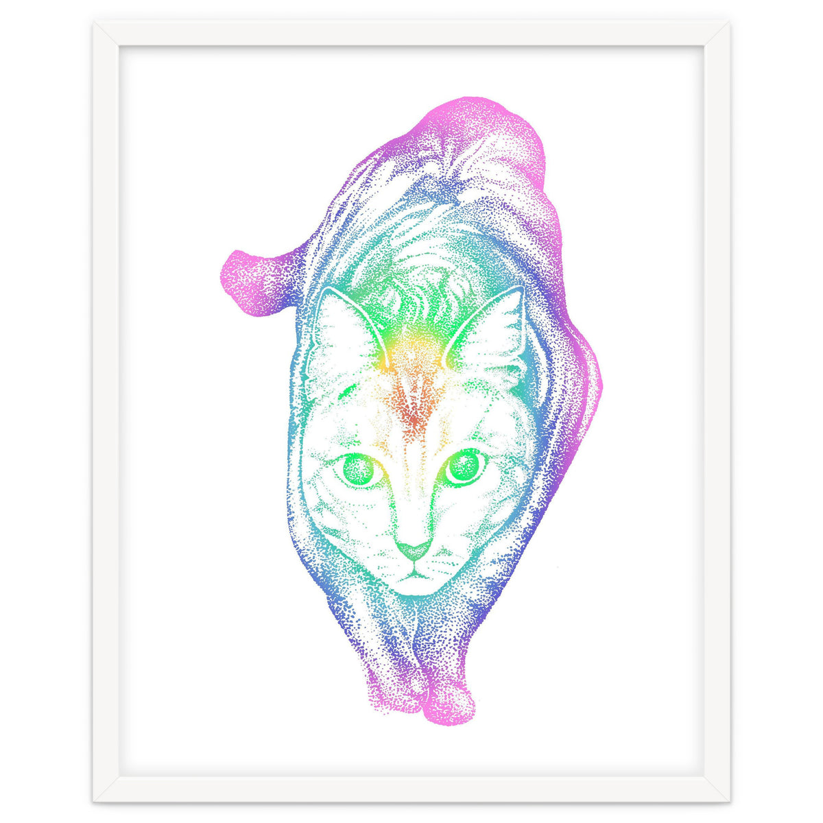 Rainbow Pastel Cat
