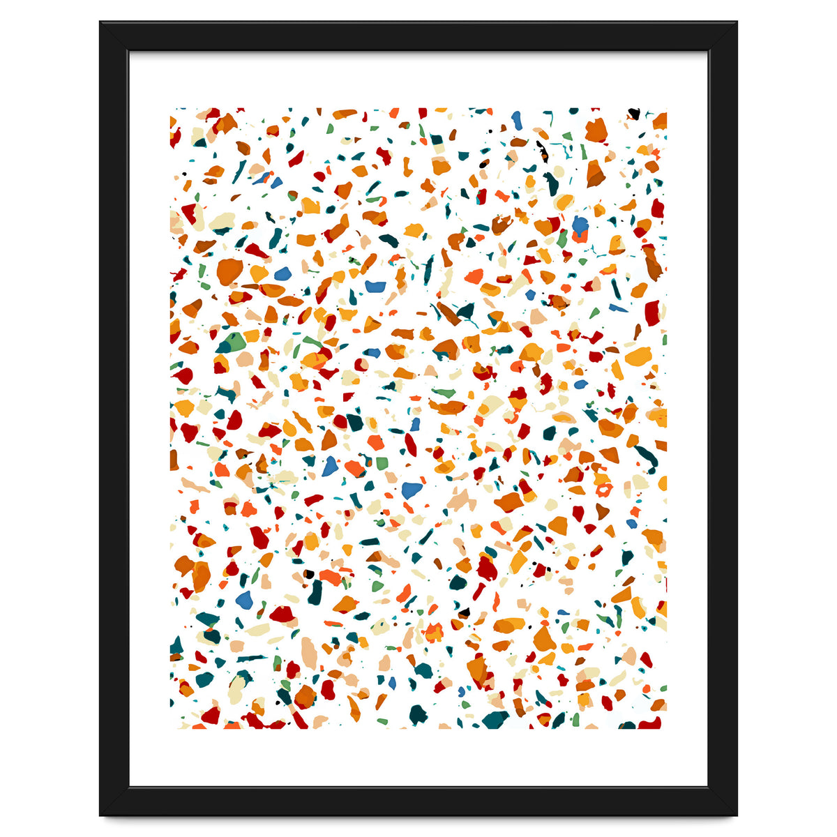 Tan Terrazzo | Eclectic Quirky Confetti Painting | Celebration Colorful Boho Happy Party Graphic