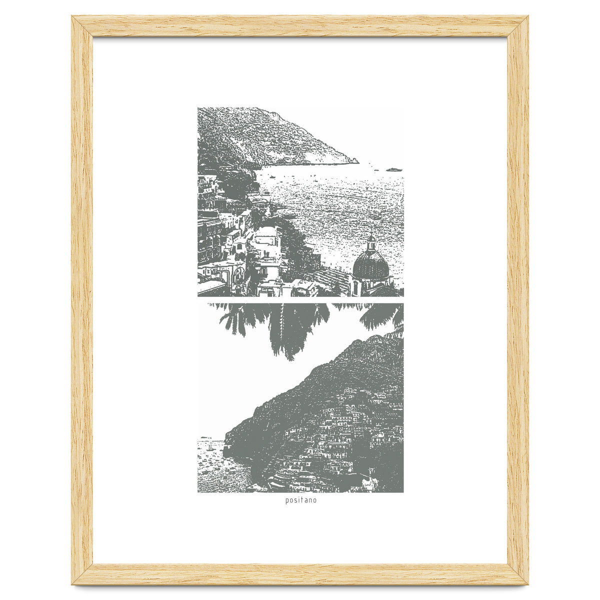 Printed Positano in Grey