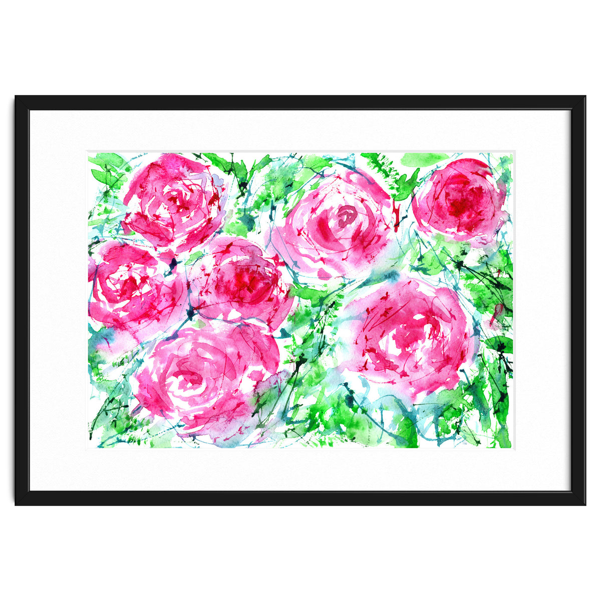 Blooming bouquet || watercolor roses