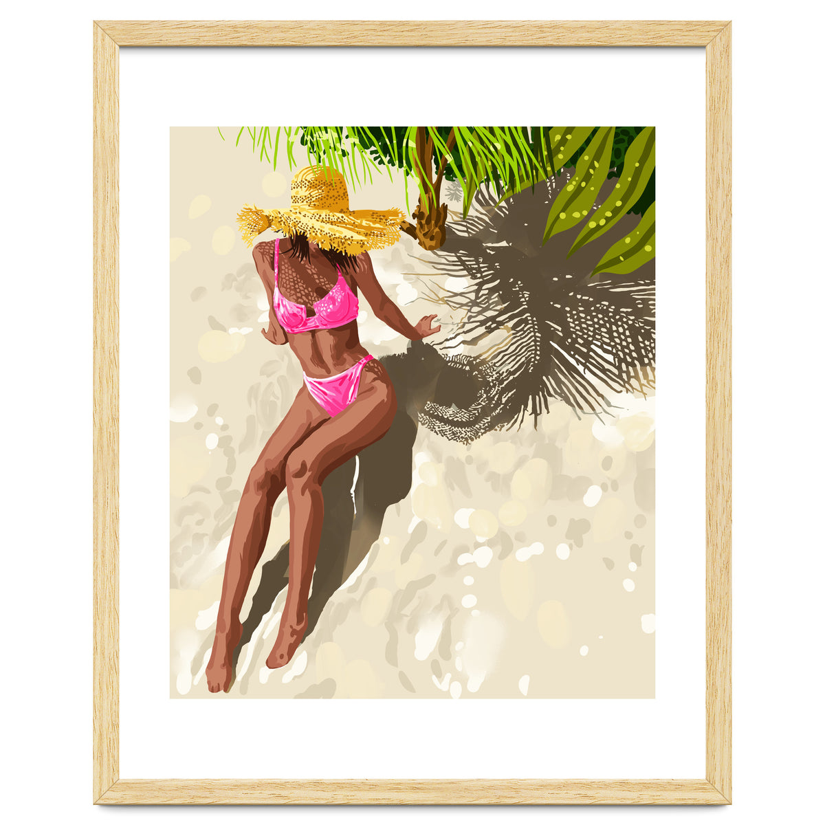 Sky above, sand below, peace within poster, Woman of color fashion black woman on the bikini beach