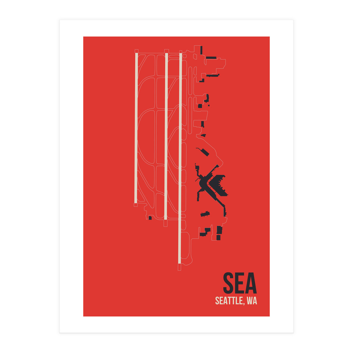 Seattle Airport Layout (Print Only)