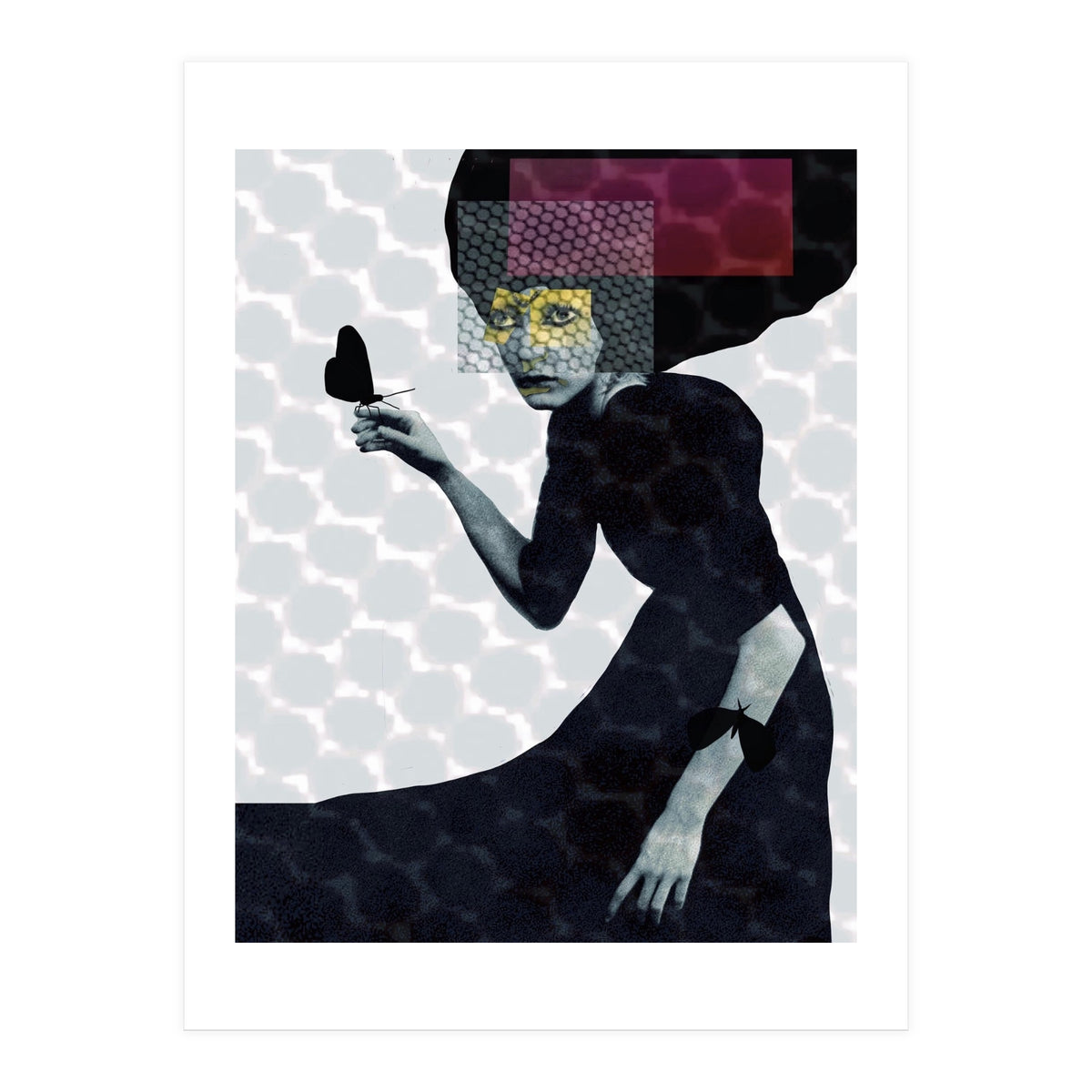 Girl and butterflies  (Print Only)