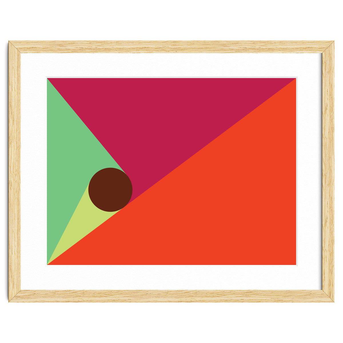 Geometric Shapes No. 25 - orange, mint & purple