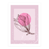 Magnolia  Minimalist Scandinavian, Abstract Geometric Art, Botanical Art (Print Only) thumbnail