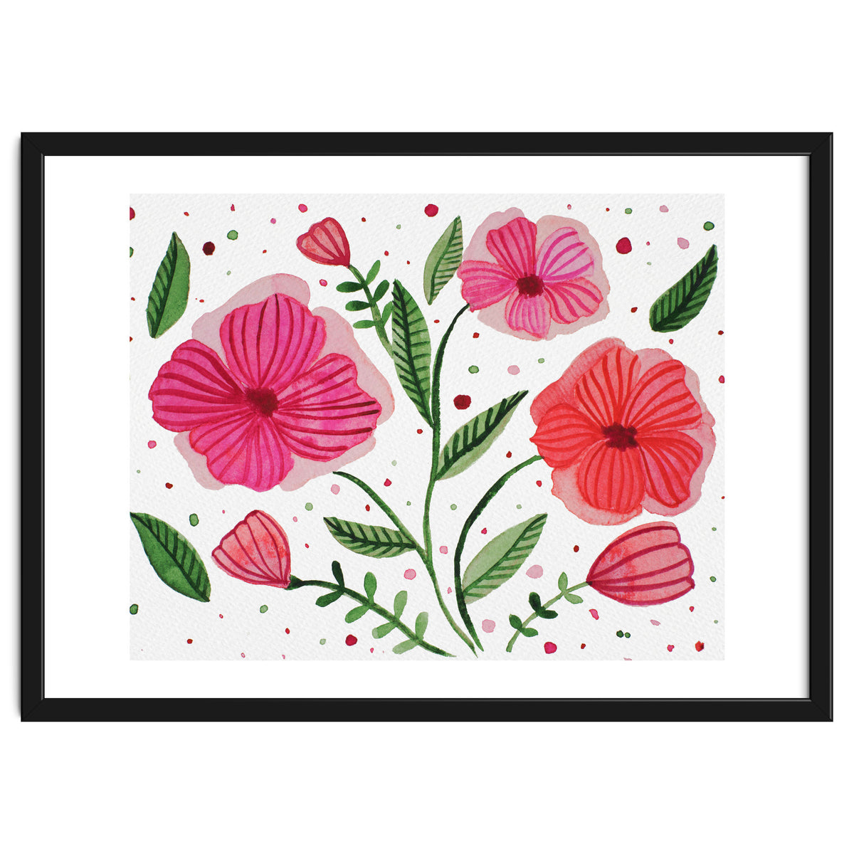 Cute whimsical floral illustration